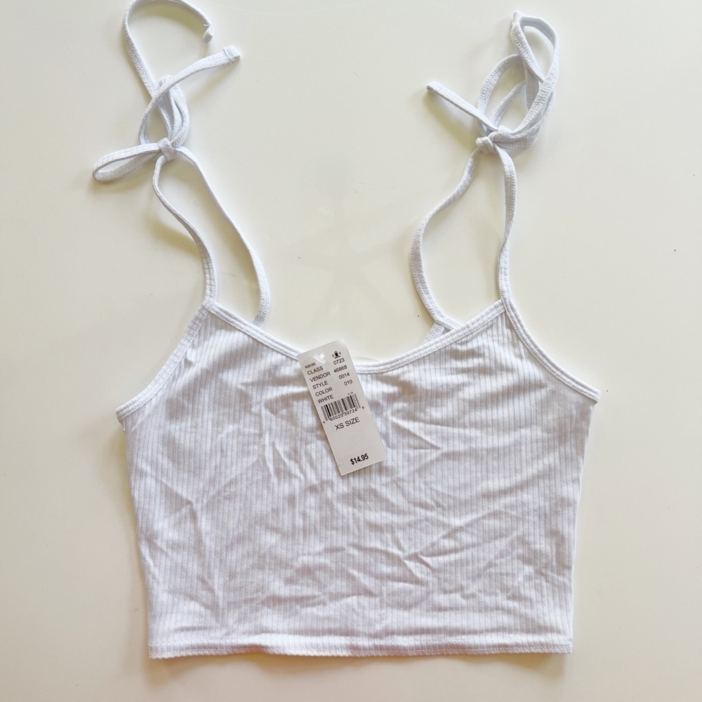 Pacsun Tie Shoulder Cropped Tank - XS